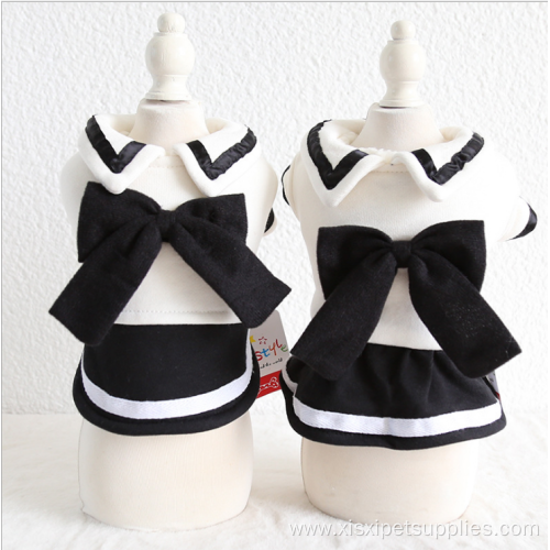 Black White Dog Student Couple Suit Pet Dress